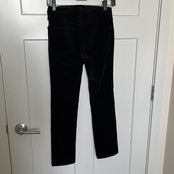 Rag & Bone Velvet Crop Dojo Jeans in Black Size 24 - Picture 3 of 9